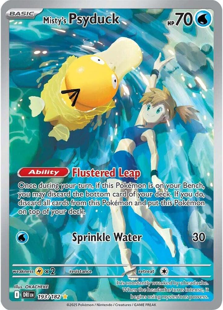 2025 Pokemon SV10: Destined Rivals Misty's Psyduck - 193/182 Illustration Rare
