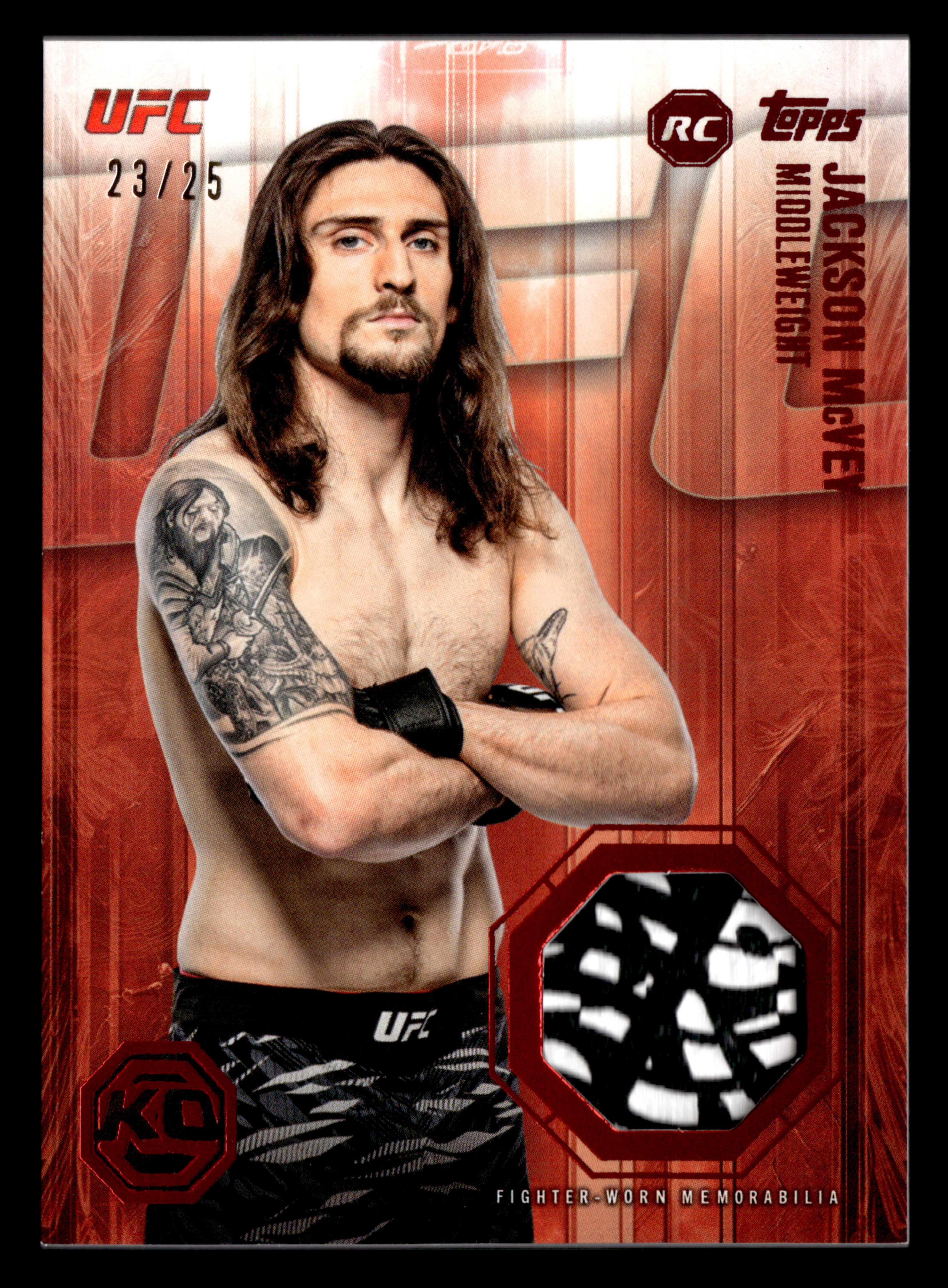 2026 Topps Knockout UFC #KOR-JM Jackson McVey Knockout Relics Red #/25