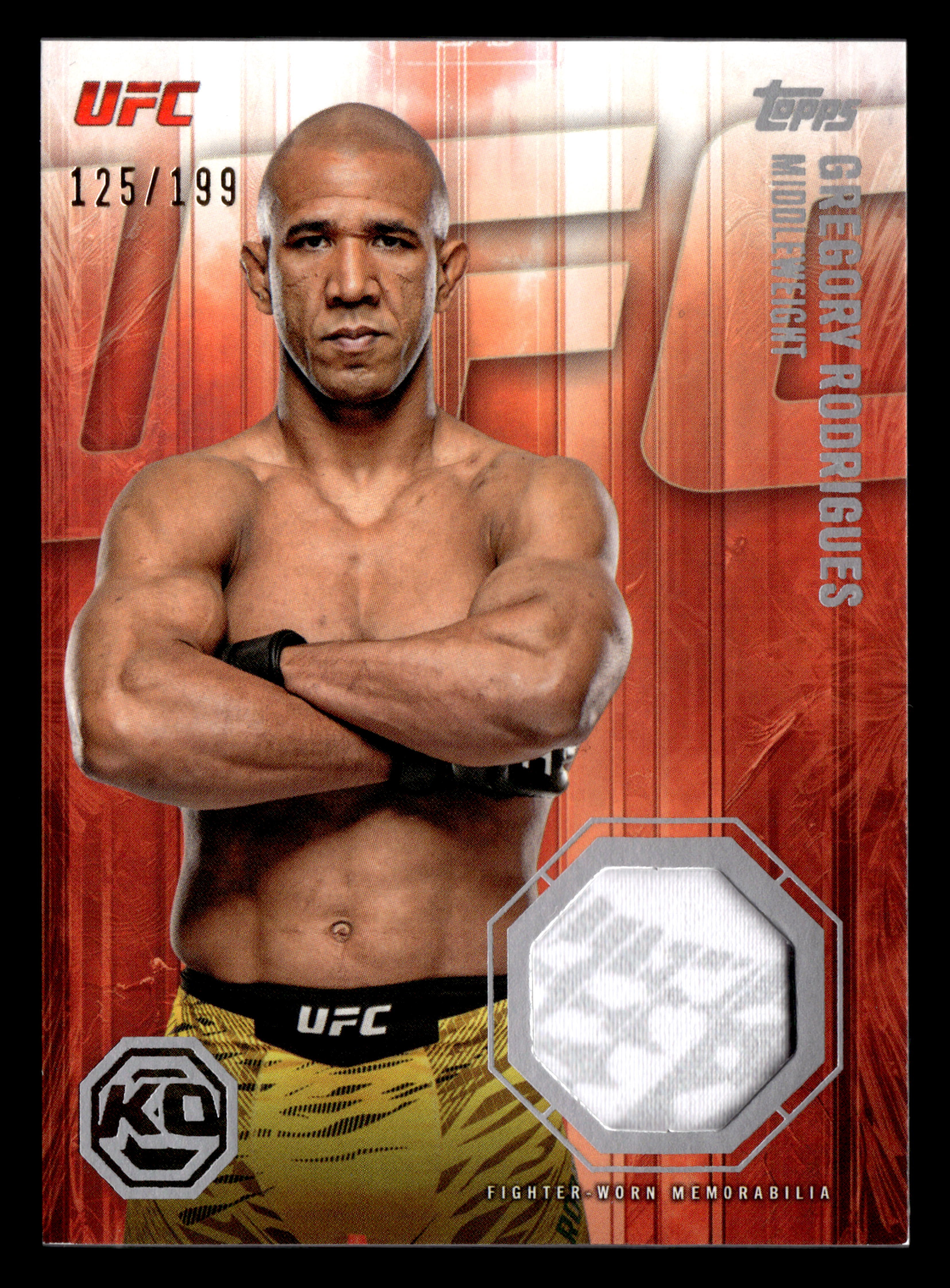 2026 Topps Knockout UFC #KOR-GR Gregory Rodrigues Knockout Relics #/199
