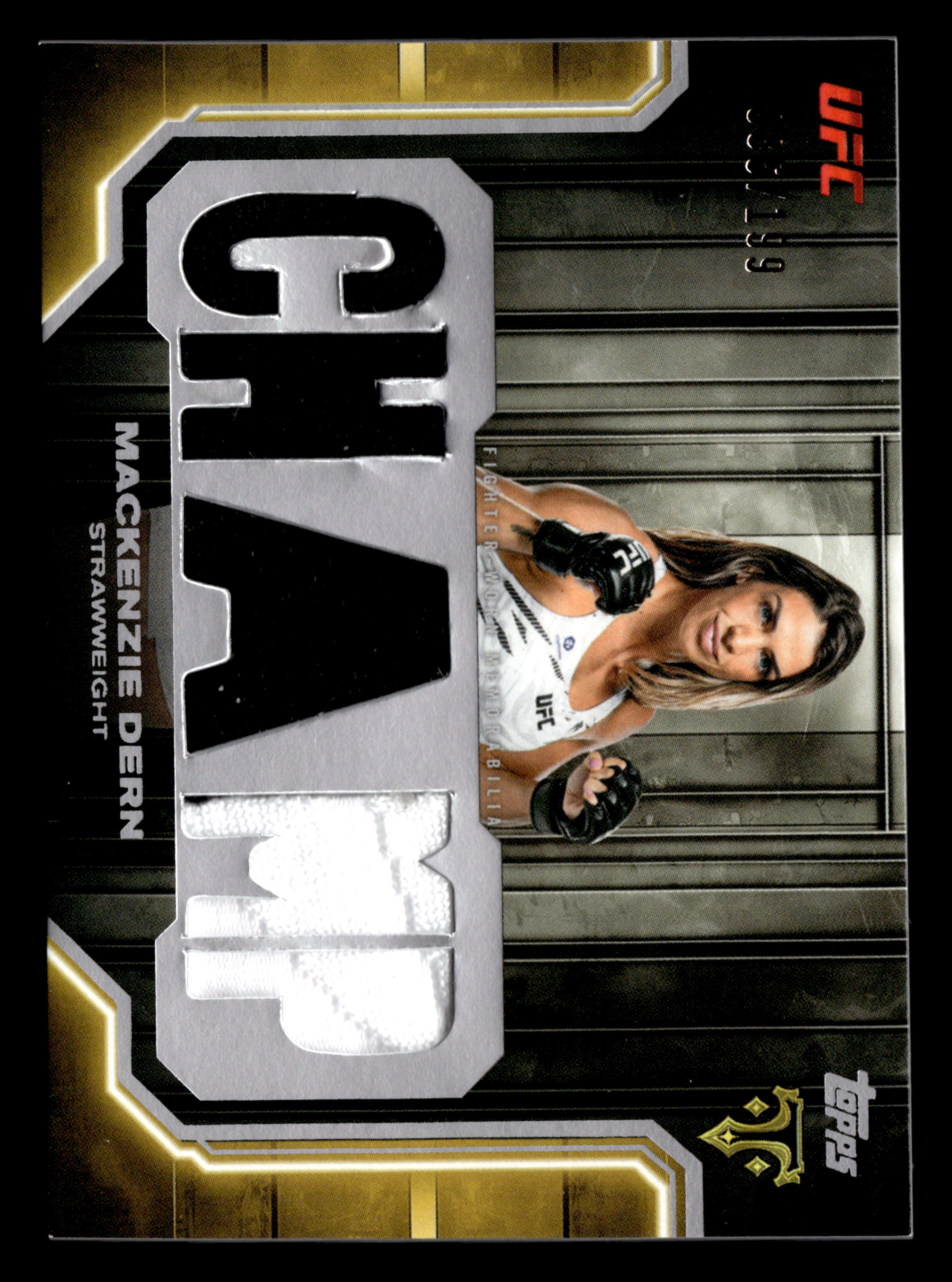 2026 Topps Knockout UFC #TTR-MD Mackenzie Dern Triple Threads Relics #/199