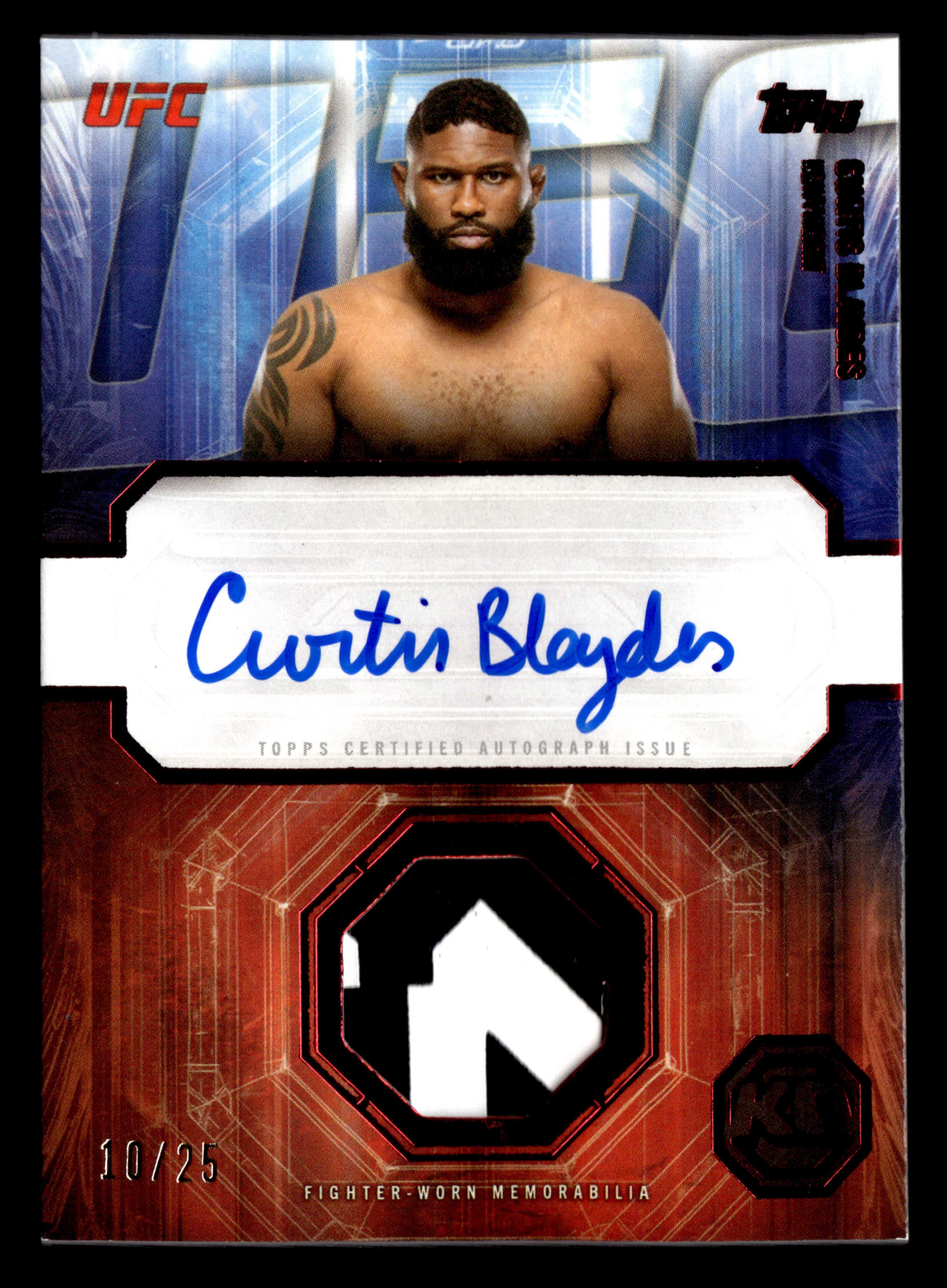 2026 Topps Knockout UFC #KAR-CB Curtis Blaydes Knockout Auto Relics Red #/25