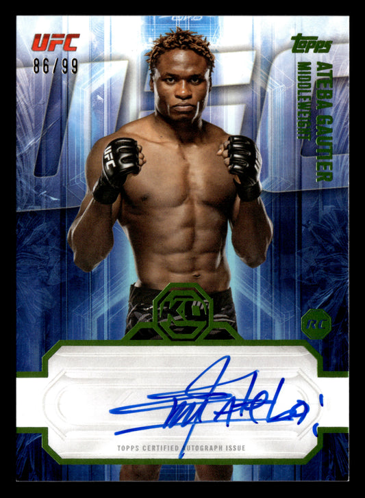 2026 Topps Knockout UFC #KOA-AGR Ateba Gautier Knockout Auto Lime Green #/99