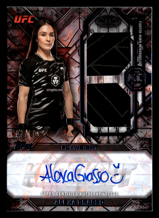 2026 Topps Knockout UFC #TOA-AG Alexa Grasso Tier 1 Dual Relic Auto Blue #/50