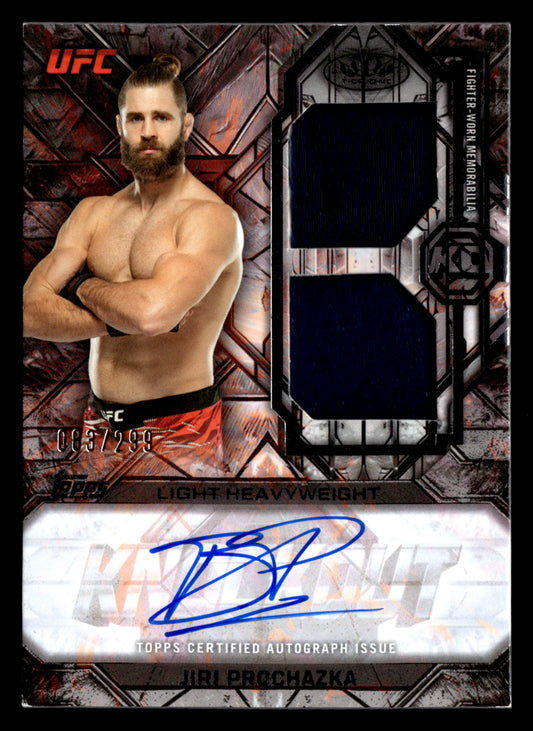 2026 Topps Knockout UFC #TOA-JP Jiri Prochazka Tier 1 Dual Relic Auto #/299