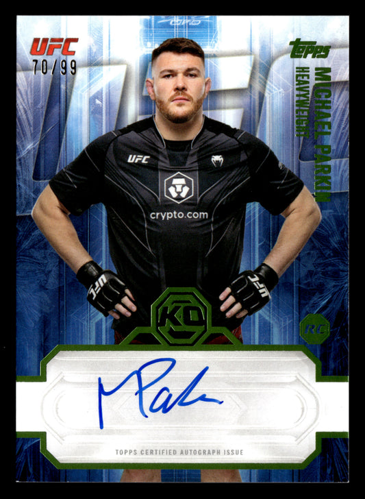 2026 Topps Knockout UFC #KOA-MPN Michael Parkin Knockout Auto Lime Green #/99