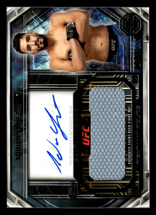 2026 Topps Knockout UFC #AFM-AY Adrian Yanez Autograph Fight Mat Relics #/299