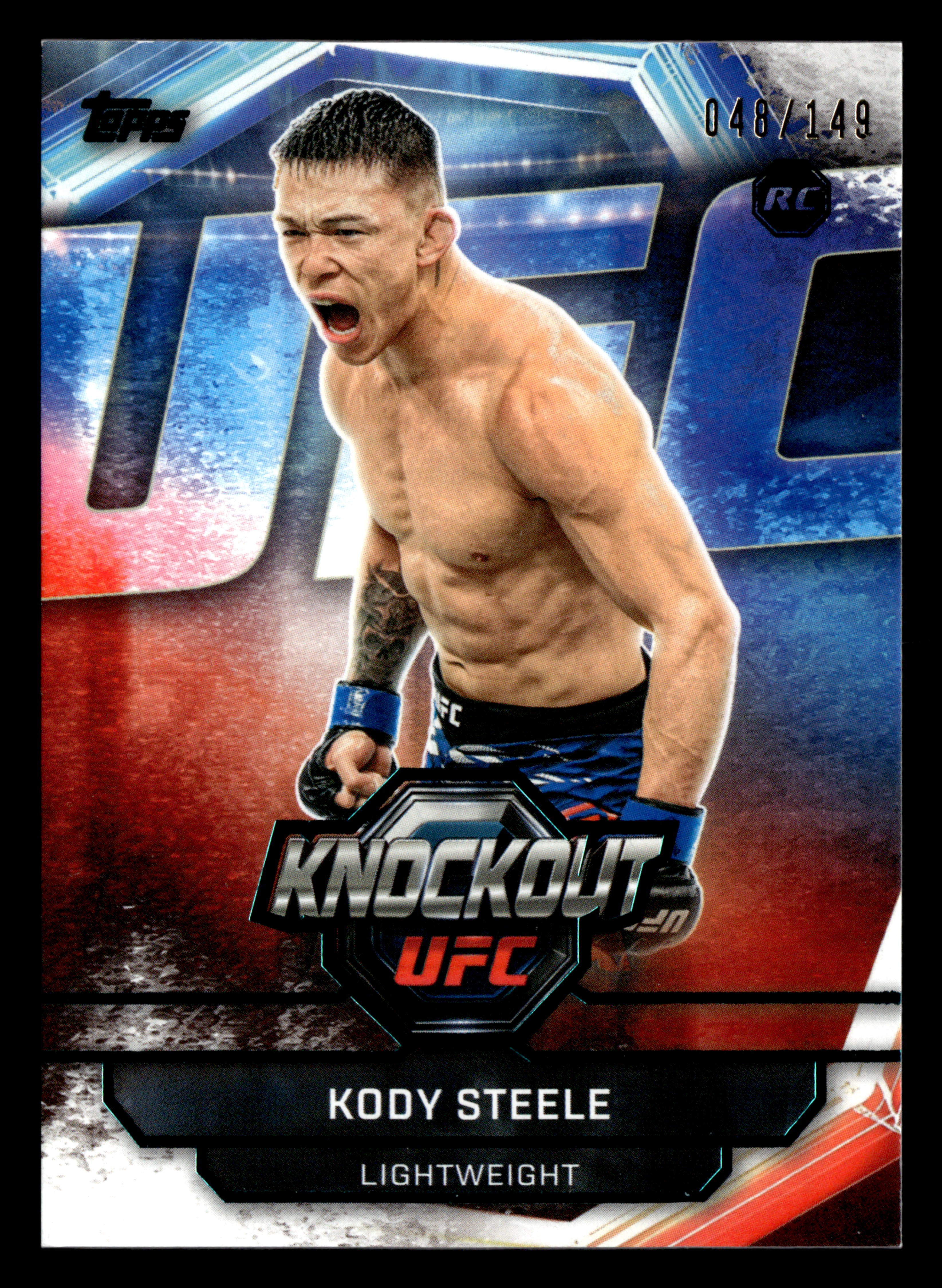 2026 Topps Knockout UFC #45 Kody Steele Teal #/149