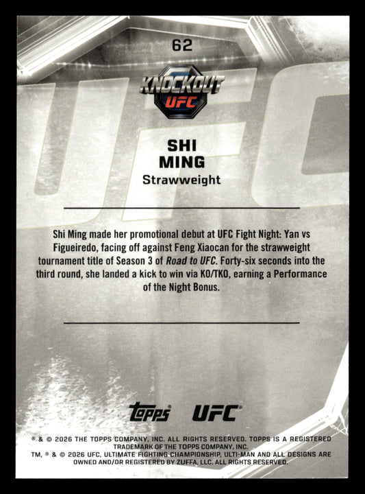 2026 Topps Knockout UFC #62 Shi Ming Teal #/149