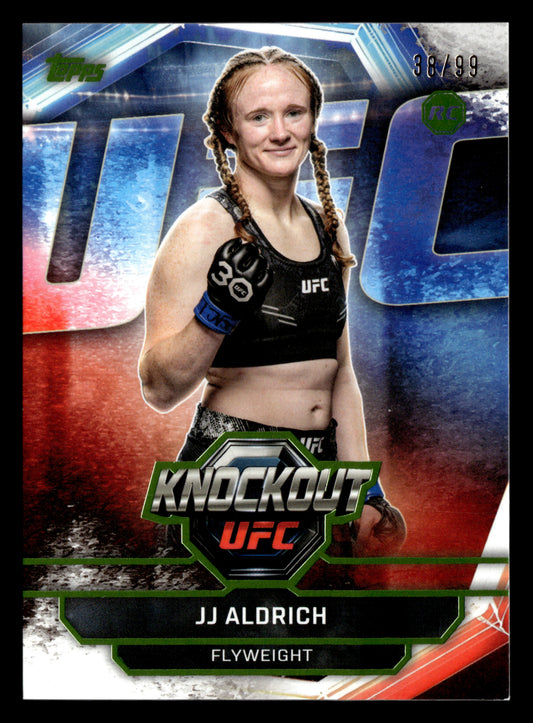 2026 Topps Knockout UFC #78 JJ Aldrich Lime Green #/99