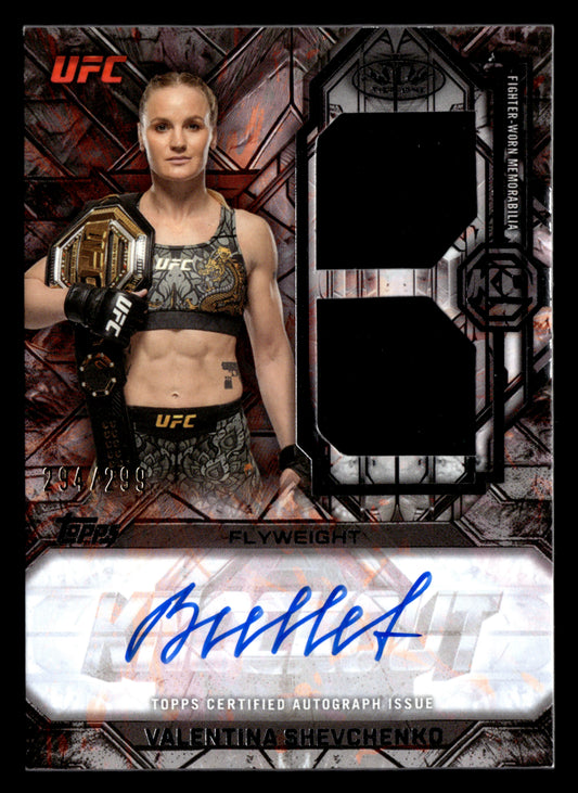 2026 Topps K'O UFC #TOA-VS Valentina Shevchenko Tier 1 Dual Relic Auto #/299