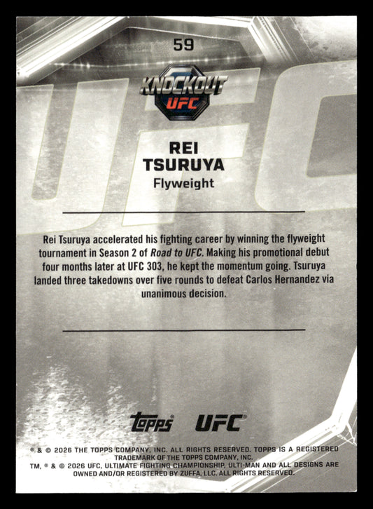 2026 Topps Knockout UFC #59 Rei Tsuruya Gold #/199