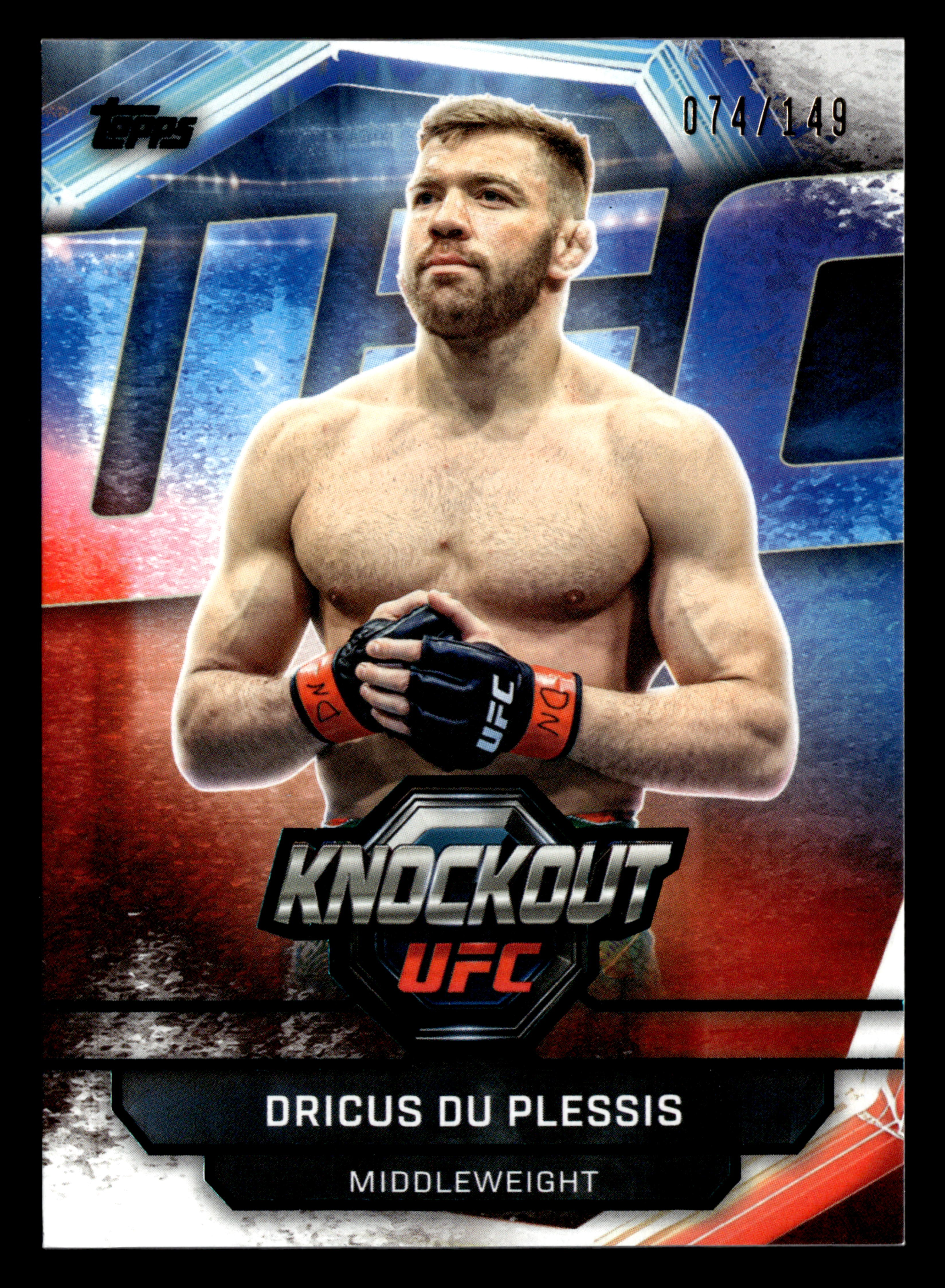 2026 Topps Knockout UFC #9 Dricus Du Plessis Teal #/149
