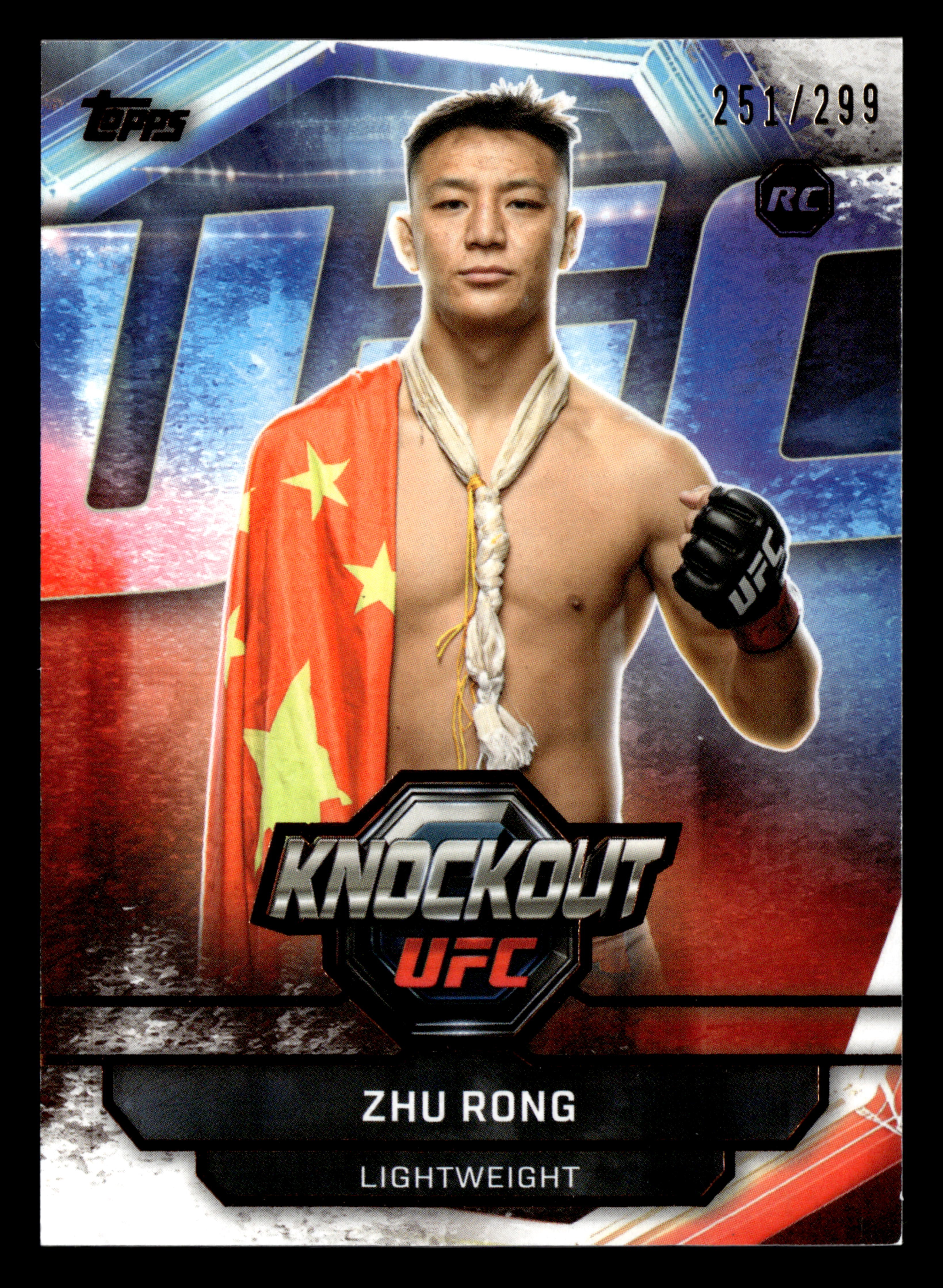 2026 Topps Knockout UFC #94 Zhu Rong Bronze #/299