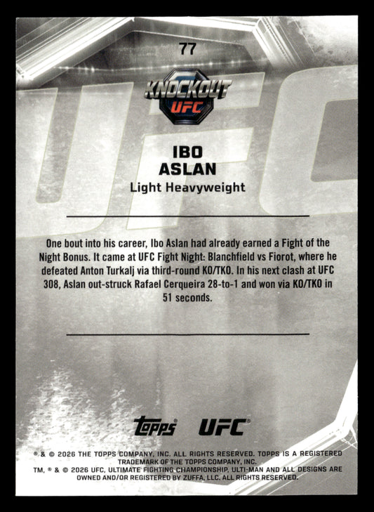 2026 Topps Knockout UFC #77 Ibo Aslan Gold #/199