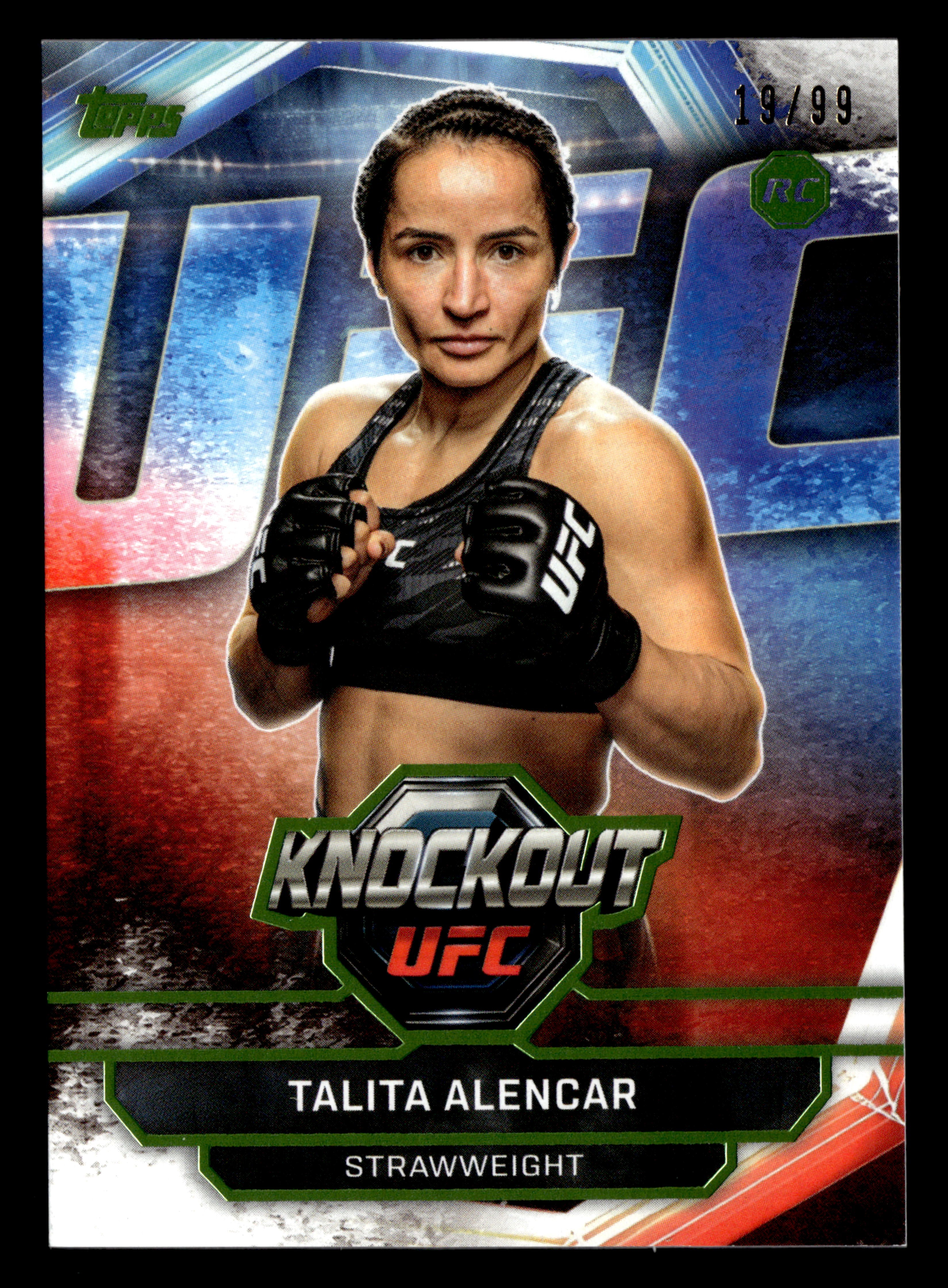2026 Topps Knockout UFC #37 Talita Alencar Lime Green #/99