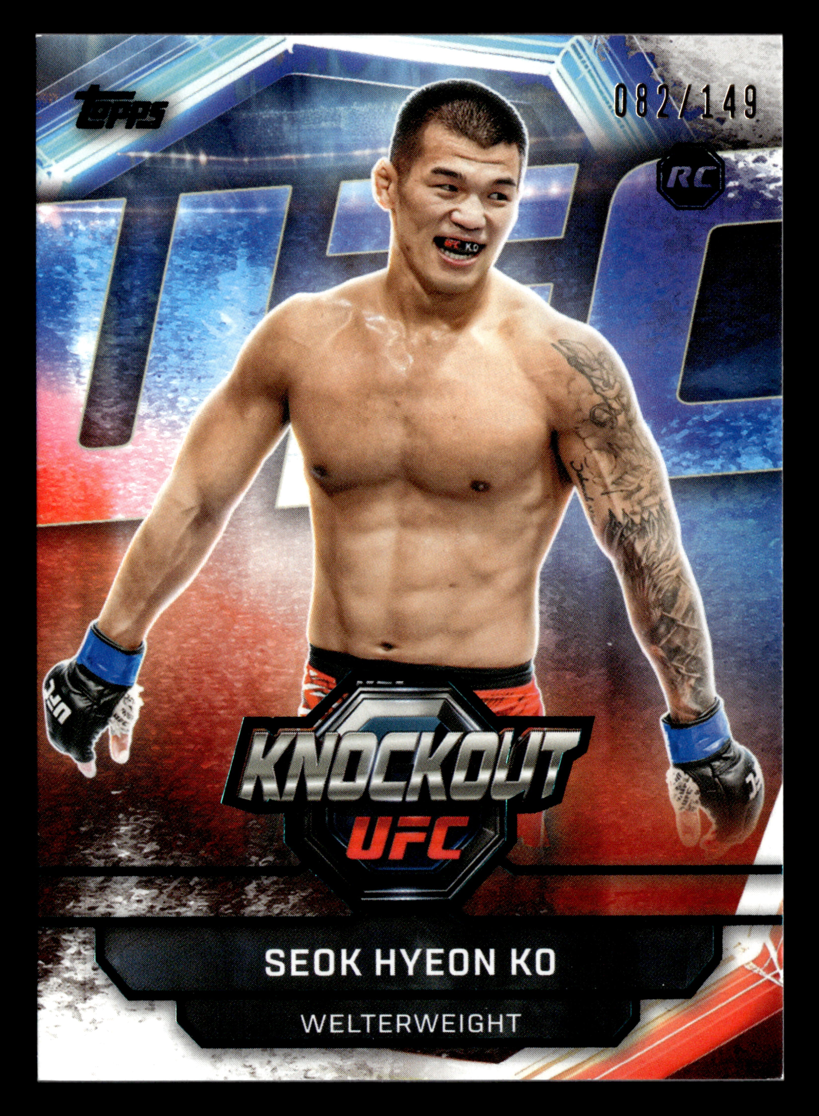 2026 Topps Knockout UFC #65 Seok Hyeon Ko Teal #/149