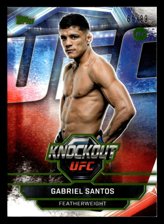 2026 Topps Knockout UFC #84 Gabriel Santos Lime Green #/99