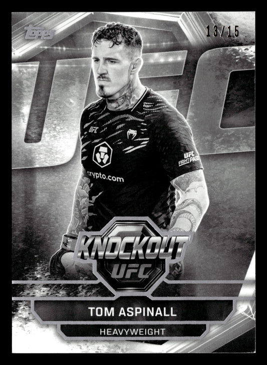 2026 Topps Knockout UFC #35 Tom Aspinall Black & White #/15