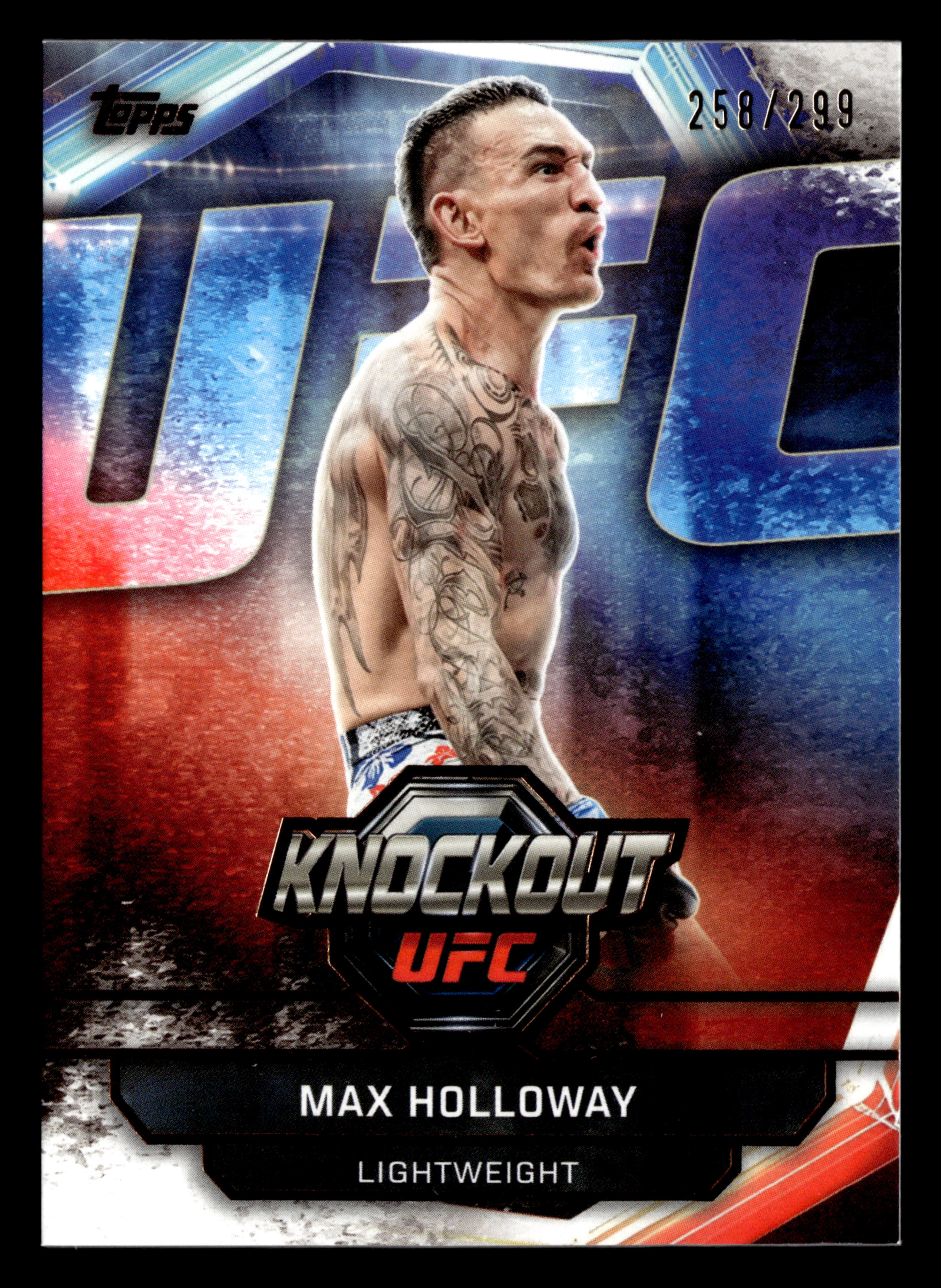 2026 Topps Knockout UFC #33 Max Holloway Bronze #/299