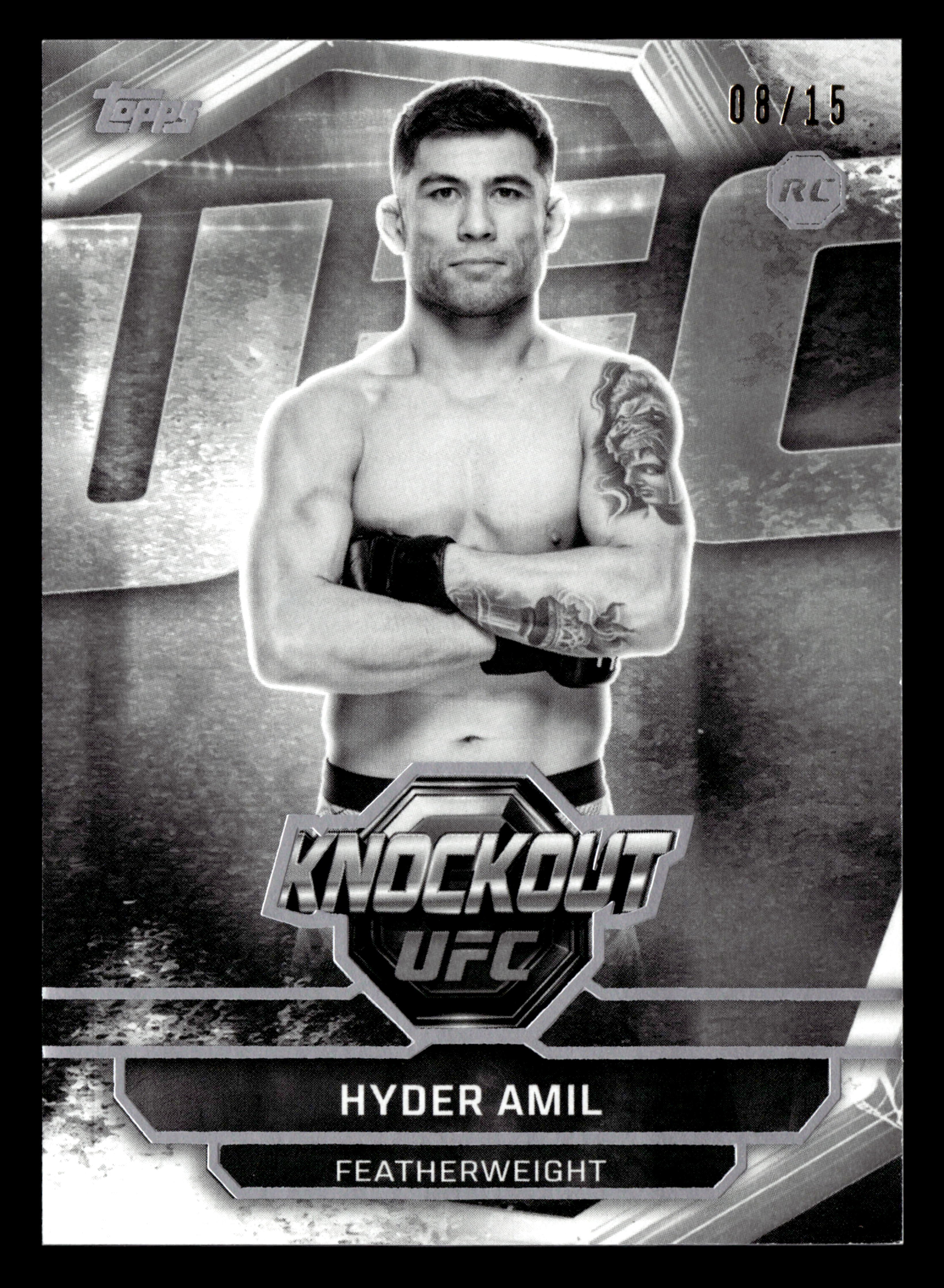 2026 Topps Knockout UFC #48 Hyder Amil Black & White #/15