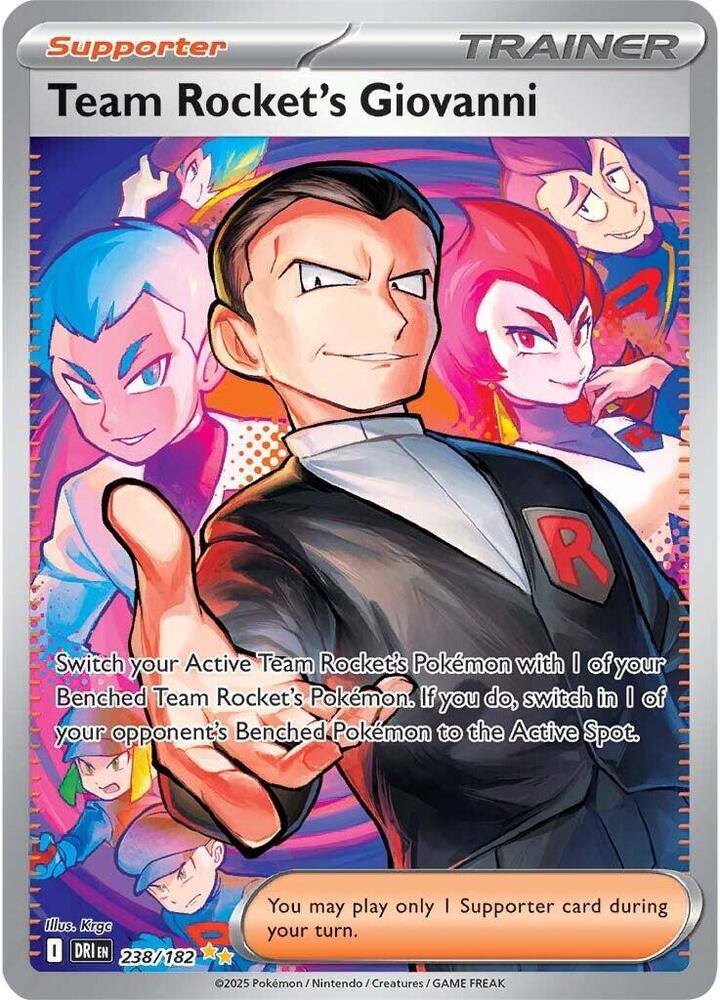2025 Pokemon SV10: Destined Rivals Team Rocket's Giovanni - 238/182 SIR