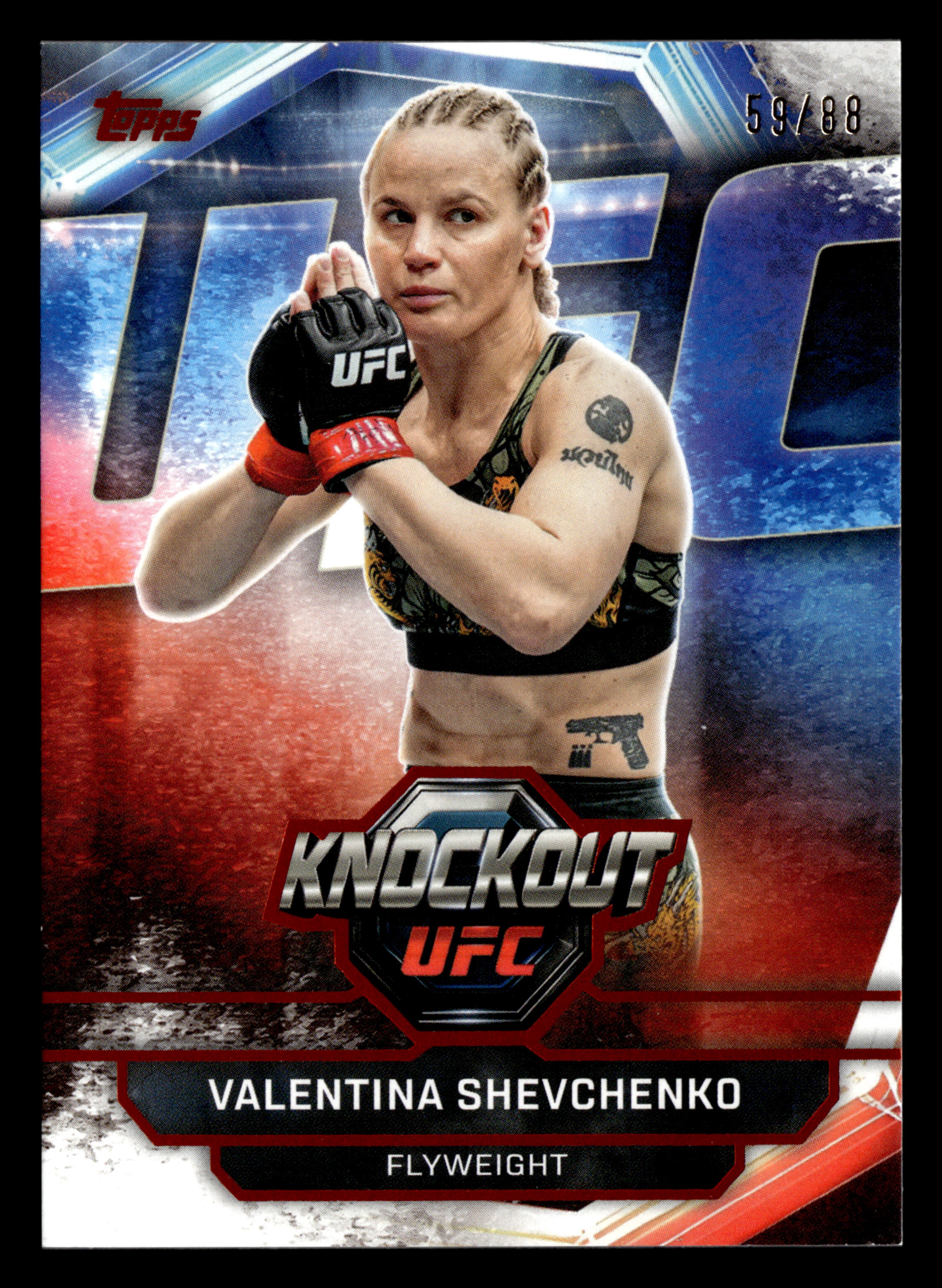 2026 Topps Knockout UFC #4 Valentina Shevchenko Orange #/88