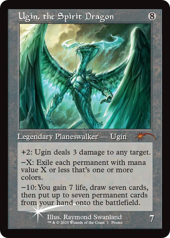 MTG MagicFest Cards 1 Ugin, the Spirit Dragon (Retro Frame) P NM Foil