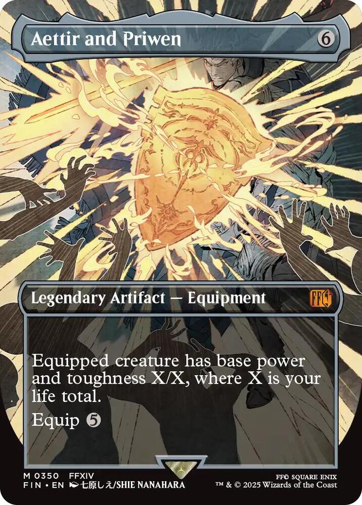 MTG FINAL FANTASY 350 Aettir and Priwen (Borderless) M NM Foil