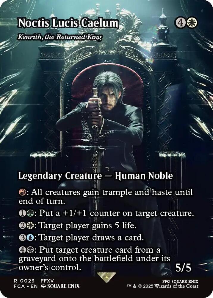 MTG FINAL FANTASY: Through the Ages 23 Noctis Lucis Caelum - Kenrith, the Returned King (Showcase) R NM
