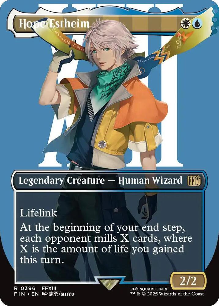 MTG FINAL FANTASY 396 Hope Estheim (Borderless) R NM