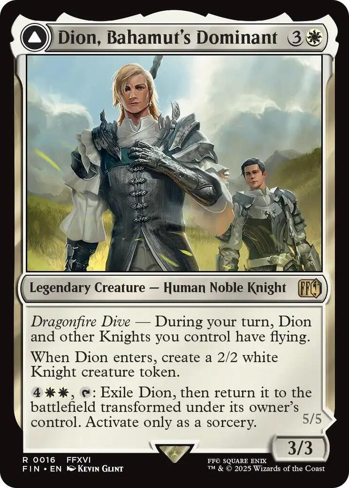 MTG FINAL FANTASY 16 Dion, Bahamut's Dominant R NM