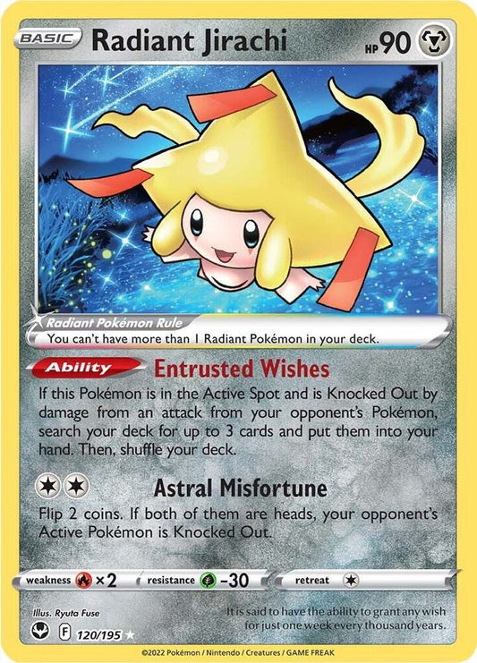 Radiant Jirachi 120/195 (SWSH12: Silver Tempest)  - Holofoil