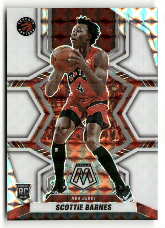 2021-22 Panini Mosaic #264 Scottie Barnes White #/25