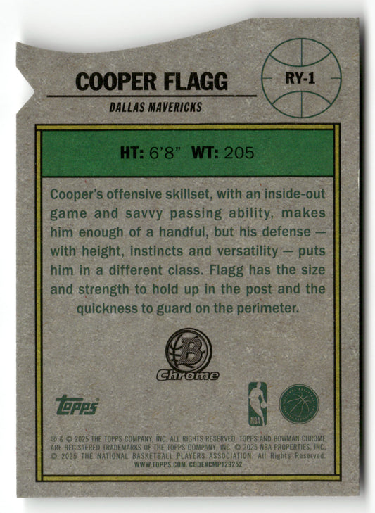 2025-26 Bowman #RY-1 Cooper Flagg Rookie of the Year Favorites