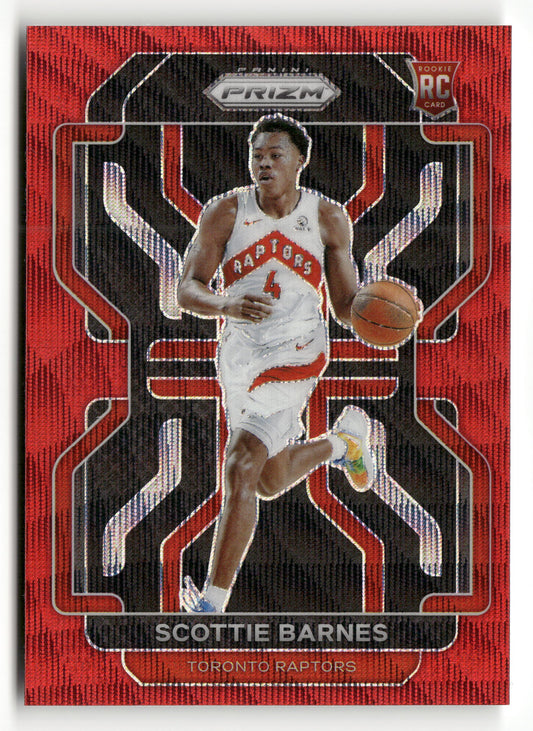 2021-22 Panini Prizm #320 Scottie Barnes Ruby Wave