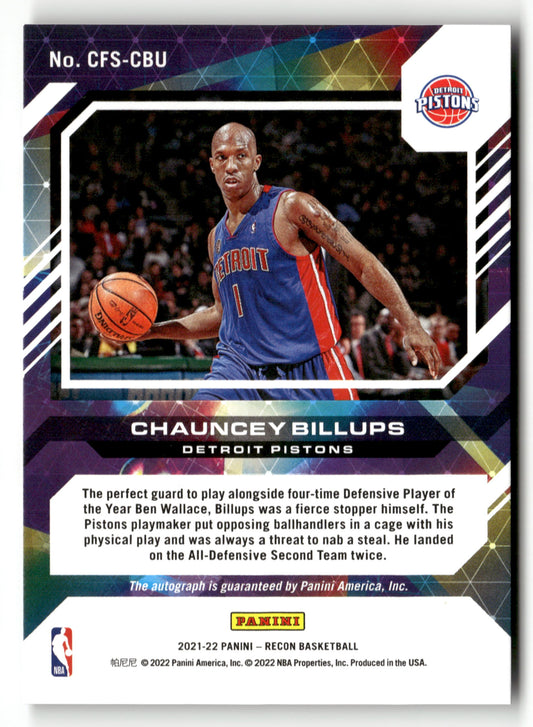 2021-22 Panini Recon #CFS-CBU Chauncey Billups Claim to Fame Signatures Red /75