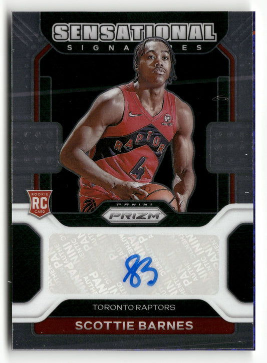 2021-22 Panini Prizm #SS-SBA Scottie Barnes Sensational Signatures