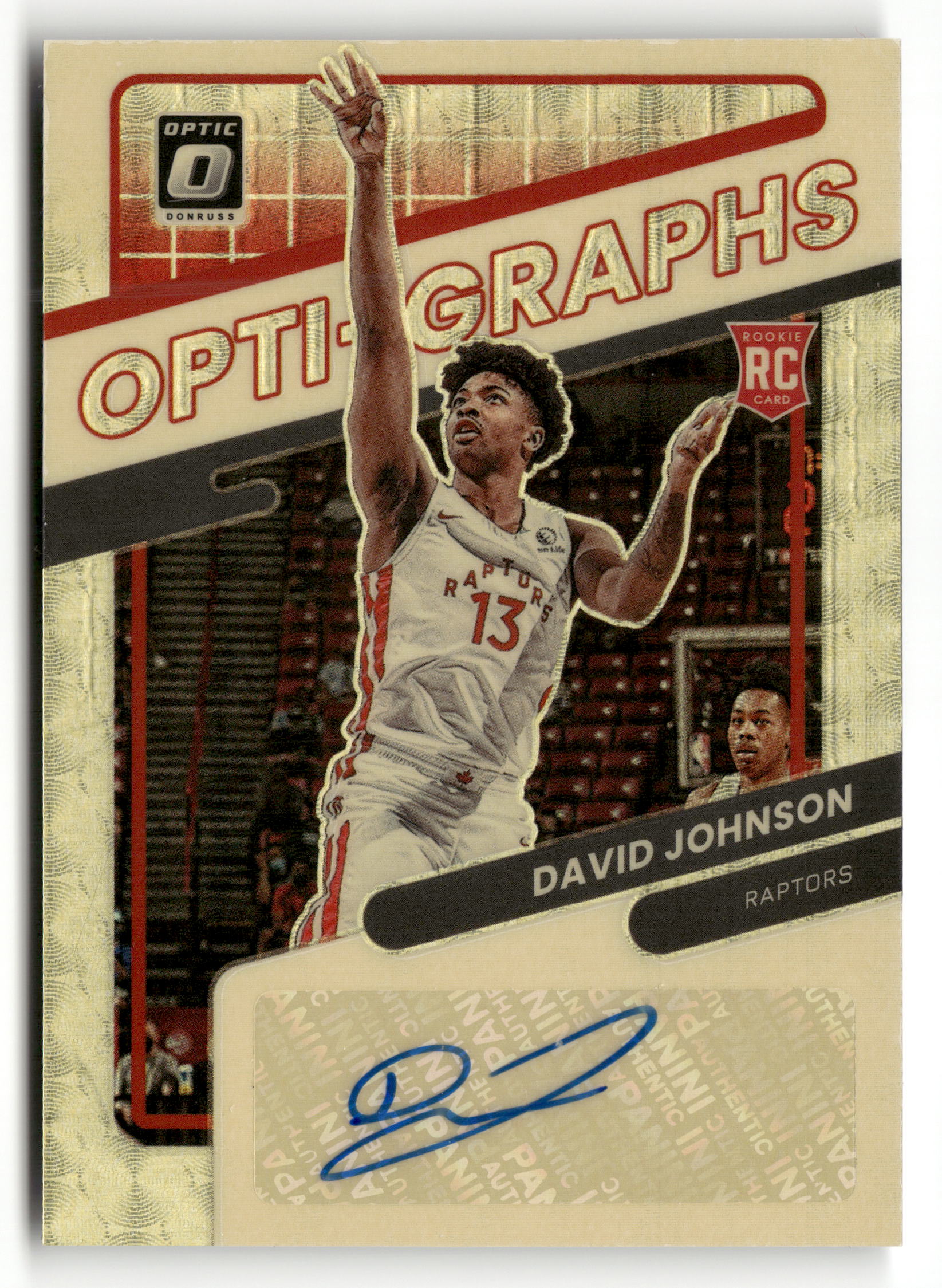 2021-22 Donruss Optic #OG-DJN David Johnson Opti-Graphs Gold Vinyl 1/1