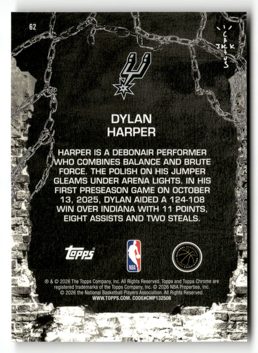 2025-26 Topps Chrome Cactus Jack #62 Dylan Harper