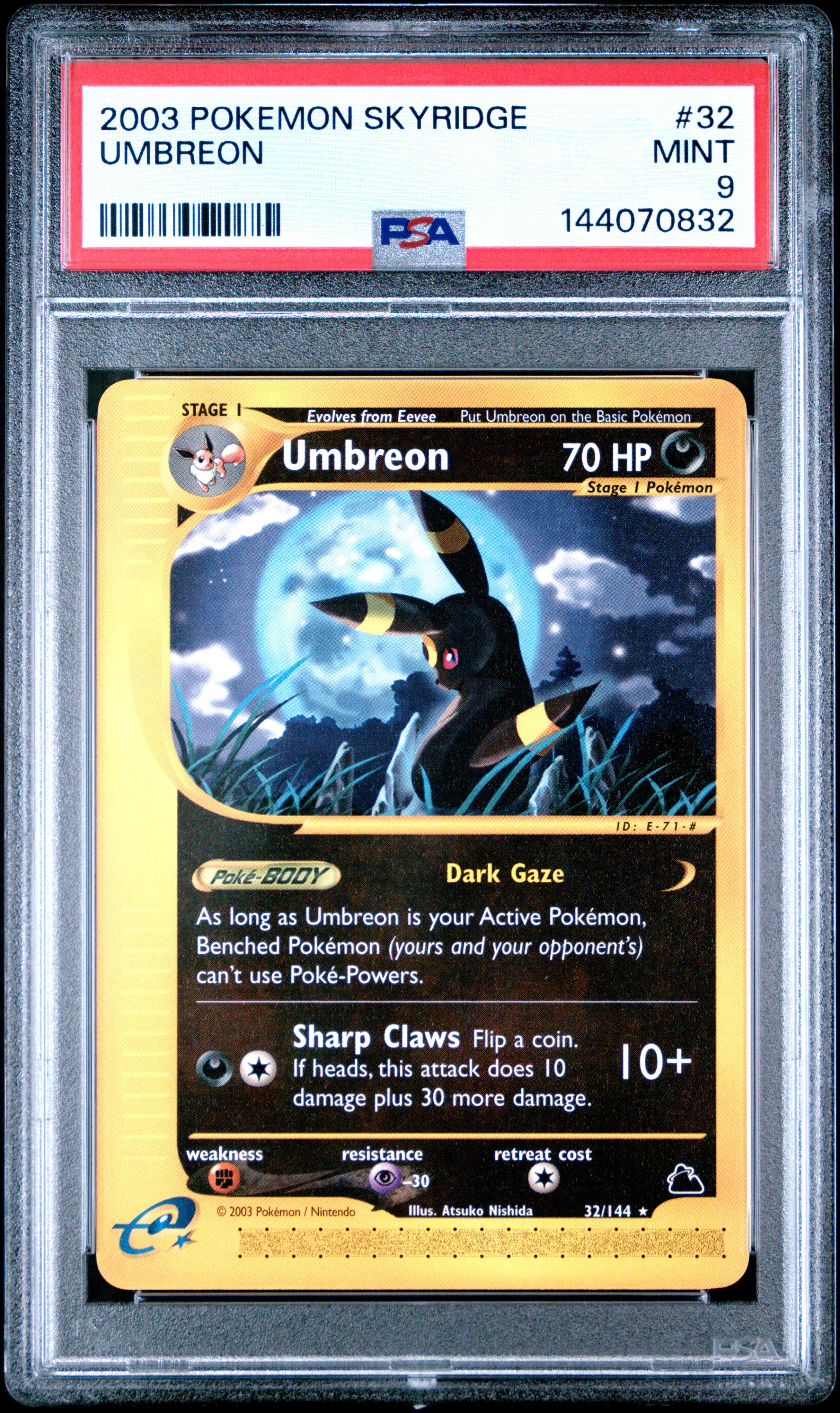 2003 Pokemon Skyridge #32 Umbreon PSA 9