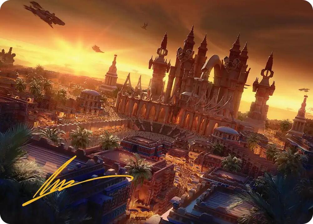 MTG Art Series: FINAL FANTASY 18 Rabanastre, Royal City Art Card (Gold-Stamped Signature) S NM