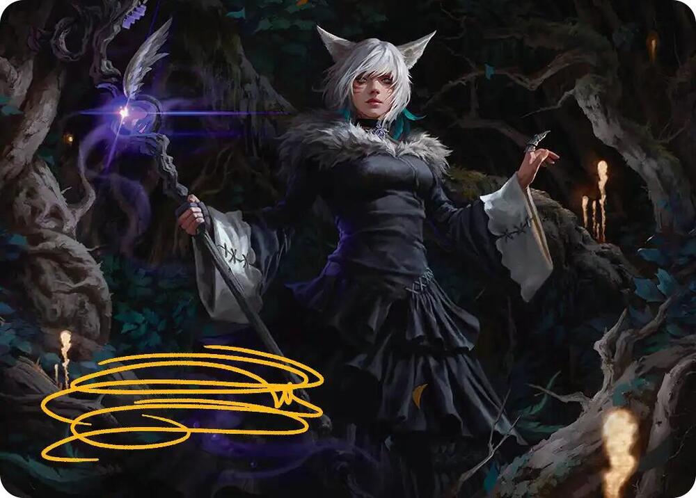 MTG Art Series: FINAL FANTASY 21 Y'shtola, Night's Blessed Art Card () (Gold-Stamped Signature) S NM