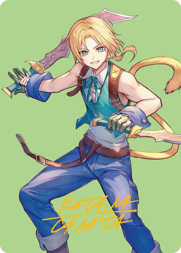 MTG Art Series: FINAL FANTASY 49 Zidane, Tantalus Thief Art Card (Gold-Stamped Signature) S NM