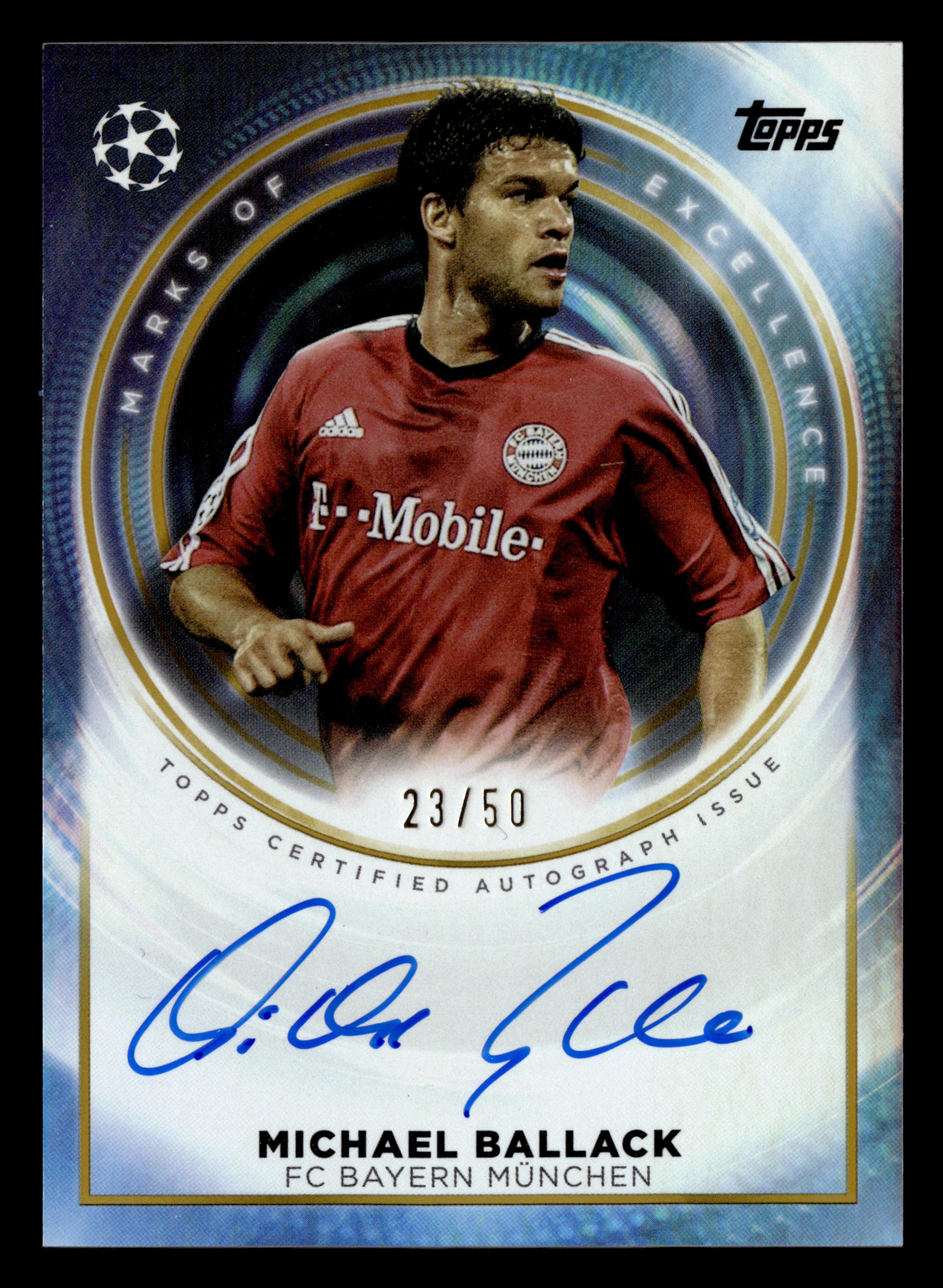 2025-26 Finest UCC #ME-MB1 Michael Ballack Marks of Excellence Gold #/50