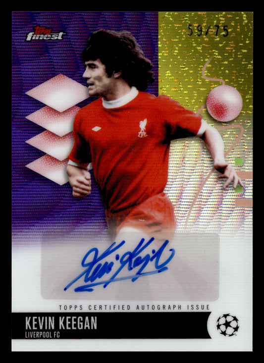 2025-26 Finest UCC #BA-KE Kevin Keegan Base Auto Purple Wave Refractor #/75