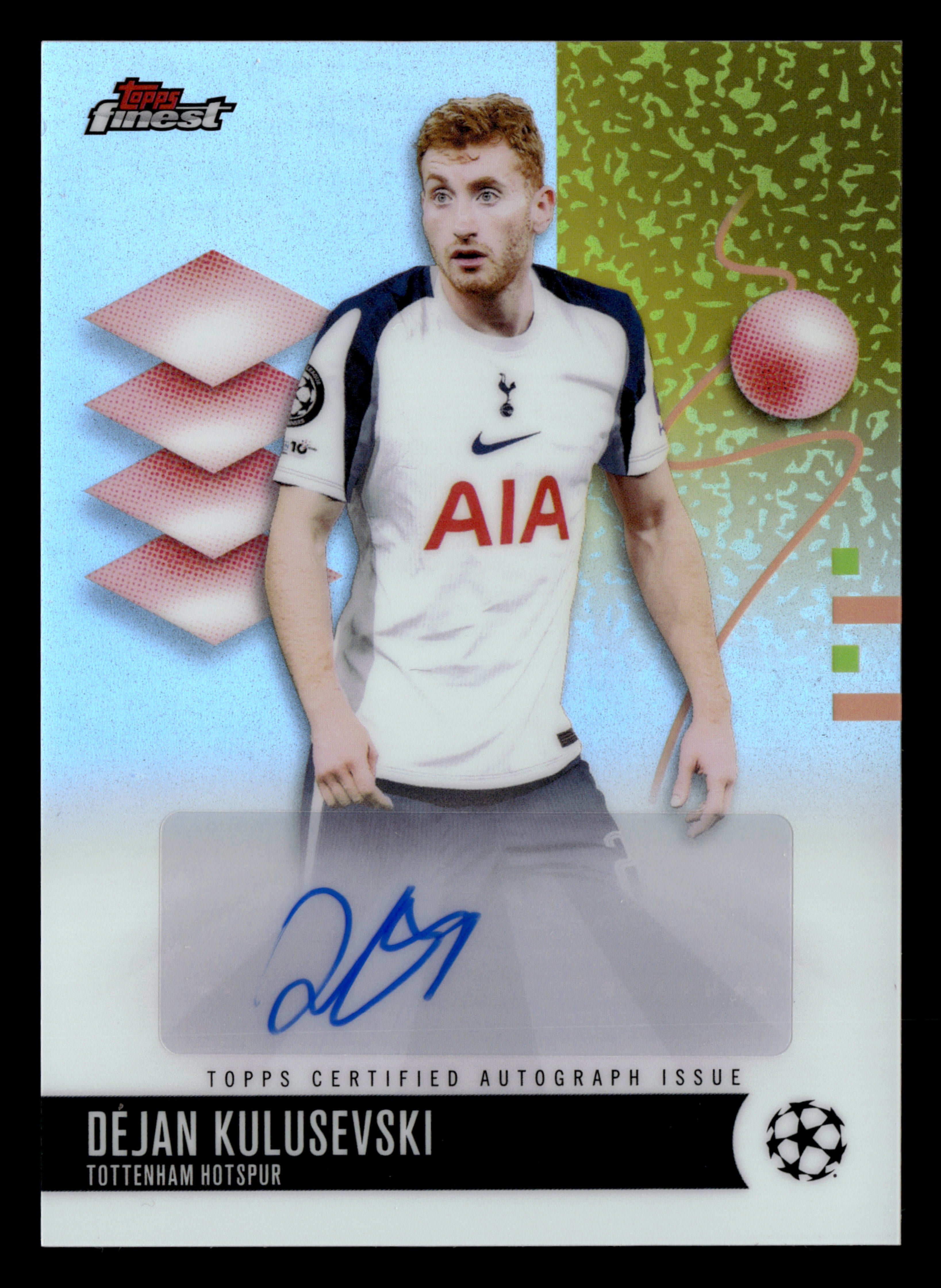2025-26 Finest UEFA Club Competitions #BA-DJ Dejan Kulusevski Base Autographs
