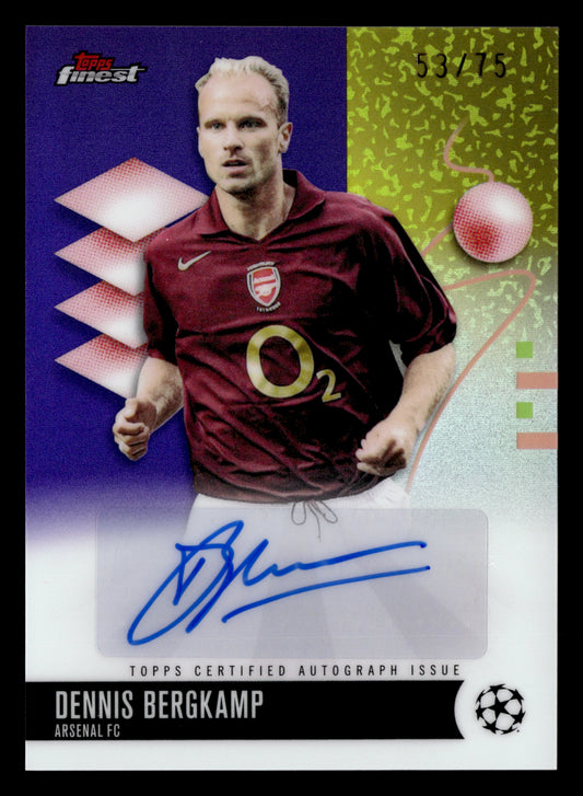 2025-26 Finest UCC #BA-DE Dennis Bergkamp Base Autographs Purple Refractor #/75