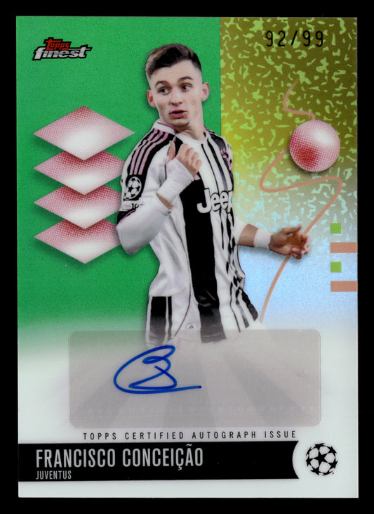 2025-26 Finest UCC BA-FC Francisco Conceição Base Auto Green Refractor #/99