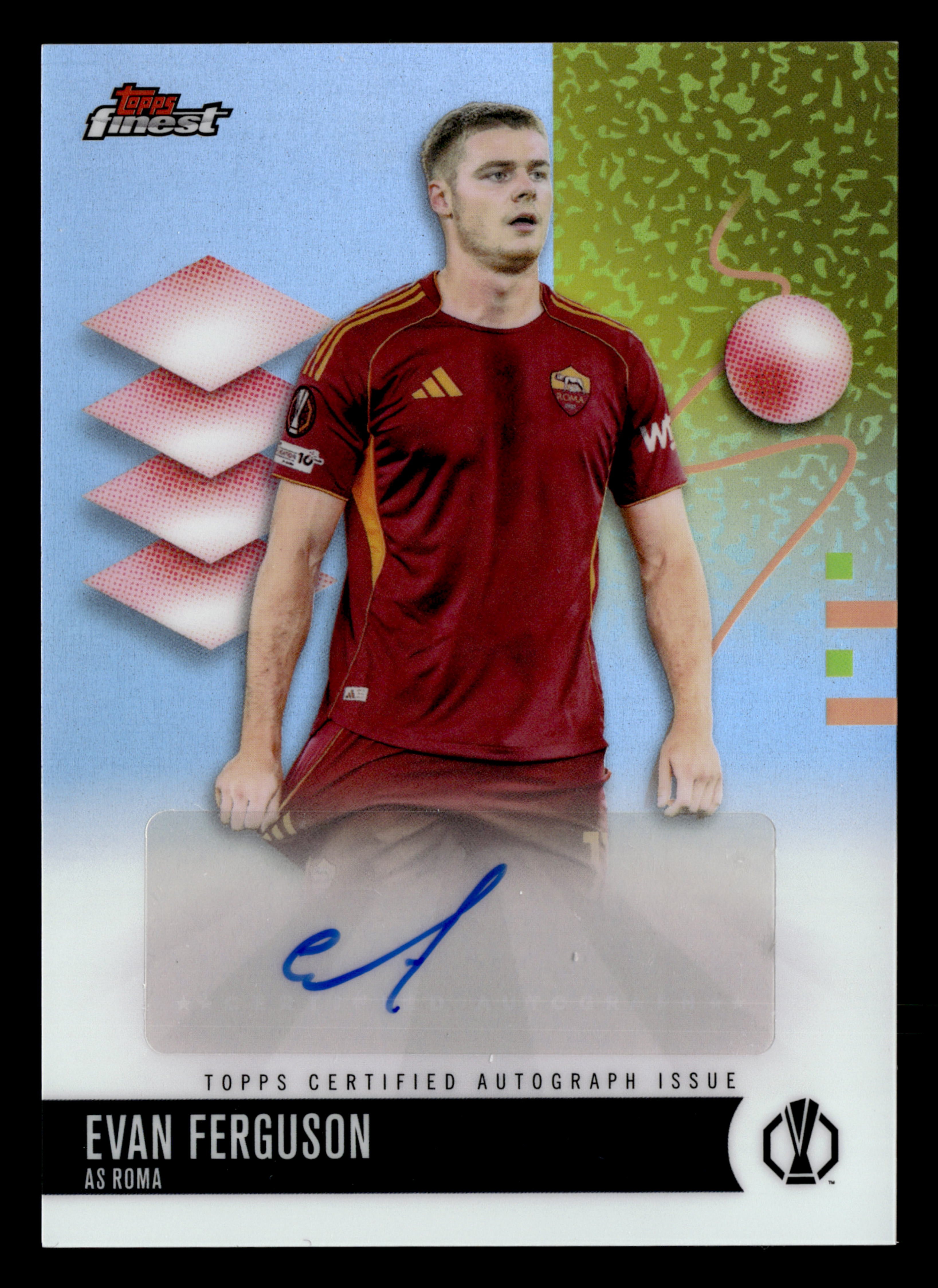 2025-26 Finest UEFA Club Competitions #BA-FG Evan Ferguson Base Autographs