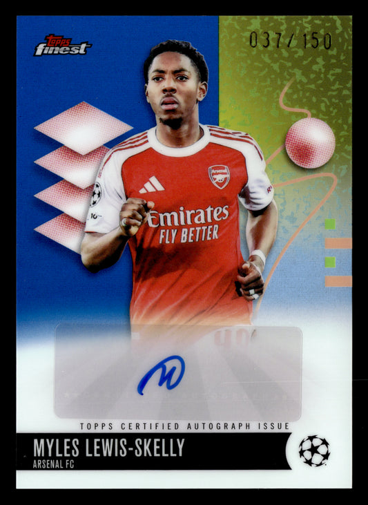 2025-26 Finest UCC #BA-MLS Myles Lewis-Skelly Base Auto Blue Refractor #/150